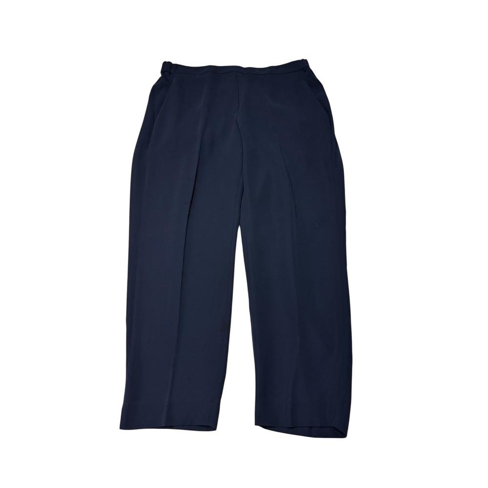 NWT J.Crew Womens Navy Blue Wide Leg Pull On Cropped Pants E1756 Size 12 W32 L26